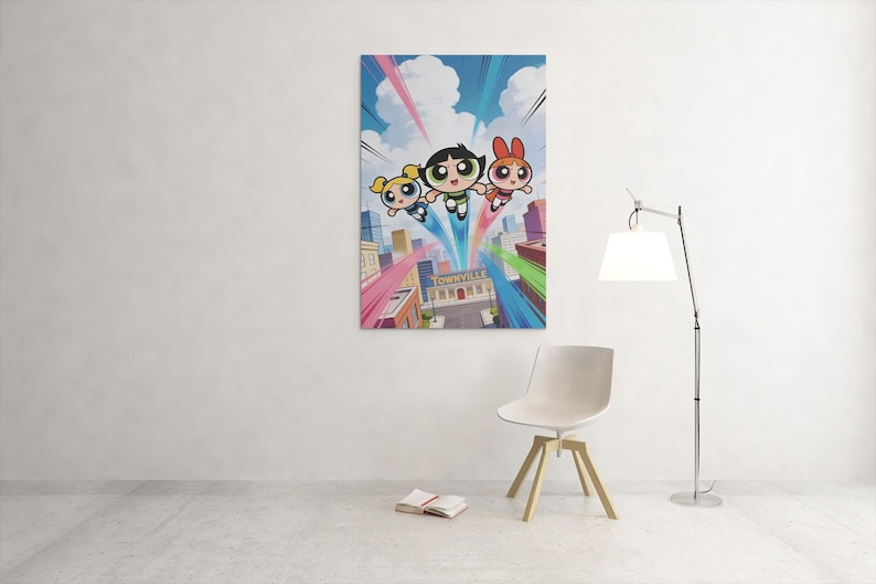Powerpuff Girls Poster | Cute Cartoon Wall Art | Girl Power Aesthetic ...
