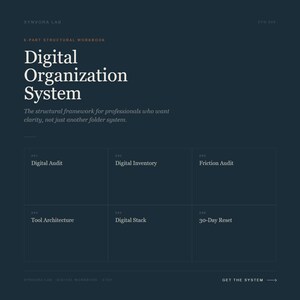 Digital Organization System — Structural Workbook — Build a Clear Digital Environment