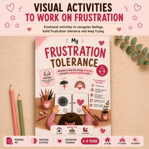Frustration Management Bundle for Kids | Emotional Learning Workbook + Weekly Planner + Monthly Tracker + Feelings Thermometer |  Ages 6-8
