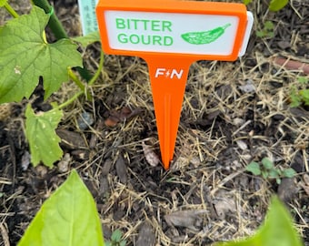 3D gedruckte Gartenmarker | Wetterfester Gartenstecker | Kräuter & Gemüse Etiketten | Benutzerdefinierte Garten Tags | Gärtner Geschenk