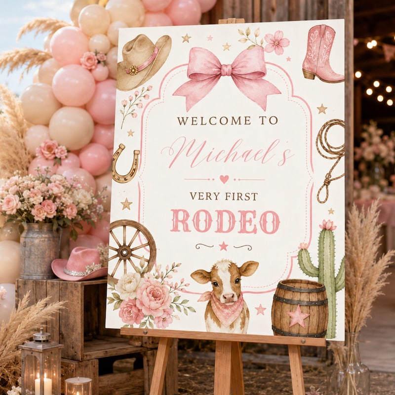 First Rodeo Signage Rodeo Themed Signs - Etsy