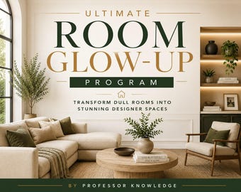 Ultimate Room Glow-Up Program: Transform Dull Rooms into Stunning Designer Spaces