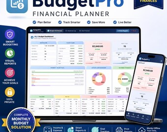 Interactive Budget Planner HTML App Monthly Financial Dashboard Digital Expense Tracker Simple Weekly Budget Paycheck Budgeting Tool