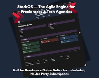 Notion Freelancer Template | Agency Client CRM & Project Management | Sprint Planner, Invoice Tracker and Business Dashboard