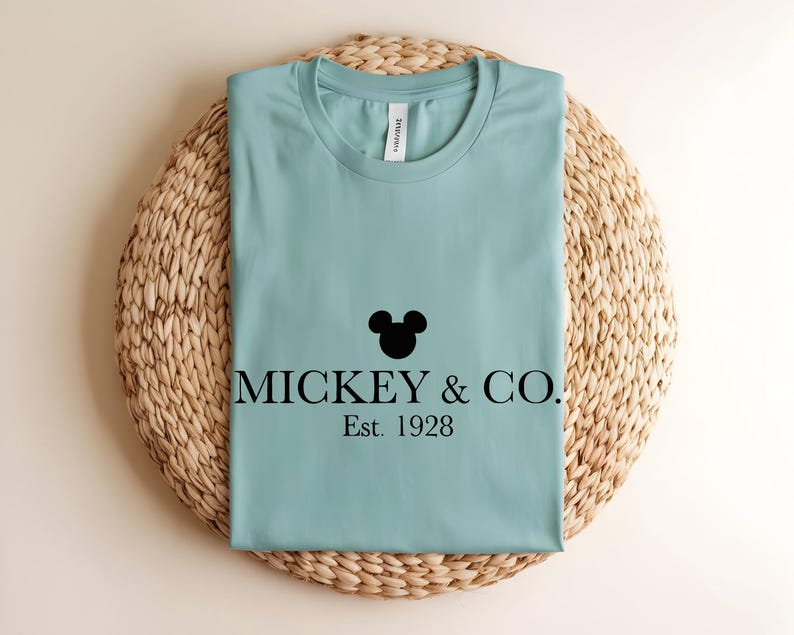 Mickey And Co Shirt, Vintage Disney T-shirt, Minimalist Mickey Tee, Est 1928 Disney Shirt, Disneyland Trip Apparel, Aesthetic Disney Gift bild 11