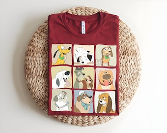 Chemise pour chiens Disney, t-shirt pour chien Disney rétro, T-shirt vintage chiens de dessin animé, chemise voyage en famille Disneyland, cadeau mignon chiot amateur, t-shirt Lady Tramp