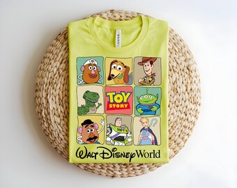 Chemise Toy Story Land, t-shirt Walt Disney World, chemise vintage personnage de Toy Story, t-shirt rétro Woody Buzz, cadeau de vacances en famille Disney
