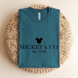 Mickey And Co Shirt, Vintage Disney T-shirt, Minimalist Mickey Tee, Est 1928 Disney Shirt, Disneyland Trip Apparel, Aesthetic Disney Gift bild 9