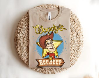 Woody's Roundup Shirt: Vintage Toy Story Cowboy Top – Retro Western Magic Kingdom Tee
