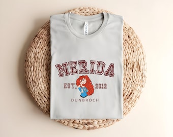 Merida Dunbroch T-Shirt: Brave Character College Tee (Est. 2012)