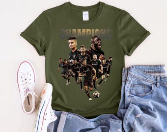 LAFC Champions Graphic T-Shirt Los Angeles Football Vintage White Tee