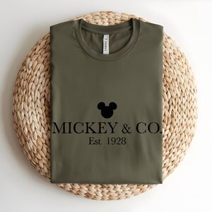 Mickey And Co Shirt, Vintage Disney T-shirt, Minimalist Mickey Tee, Est 1928 Disney Shirt, Disneyland Trip Apparel, Aesthetic Disney Gift bild 3