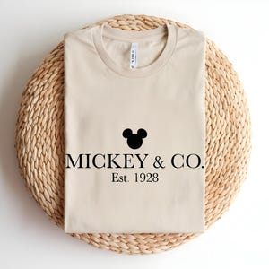 Mickey And Co Shirt, Vintage Disney T-shirt, Minimalist Mickey Tee, Est 1928 Disney Shirt, Disneyland Trip Apparel, Aesthetic Disney Gift bild 10