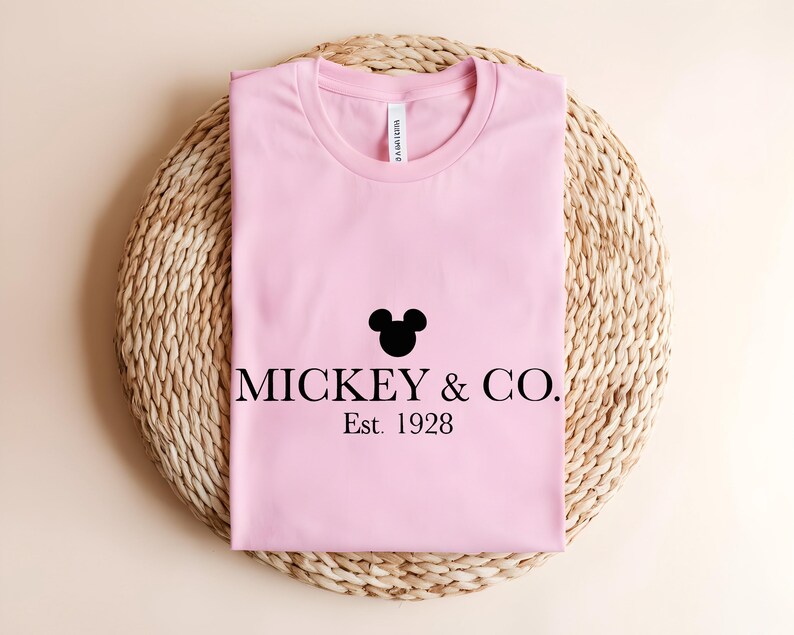 Mickey And Co Shirt, Vintage Disney T-shirt, Minimalist Mickey Tee, Est 1928 Disney Shirt, Disneyland Trip Apparel, Aesthetic Disney Gift bild 12