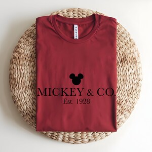 Mickey And Co Shirt, Vintage Disney T-shirt, Minimalist Mickey Tee, Est 1928 Disney Shirt, Disneyland Trip Apparel, Aesthetic Disney Gift bild 7