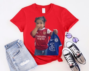 Funny Toddler Arsenal Chelsea Meme T-Shirt Football Fan White Tee