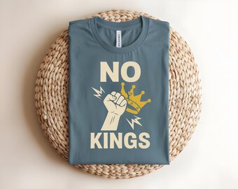 No Kings Graphic Tee, Retro Rebellion Unisex Shirt, Vintage American History Top