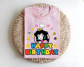 Princess Retro Video Game Birthday Shirt, Gamer Girl Tee