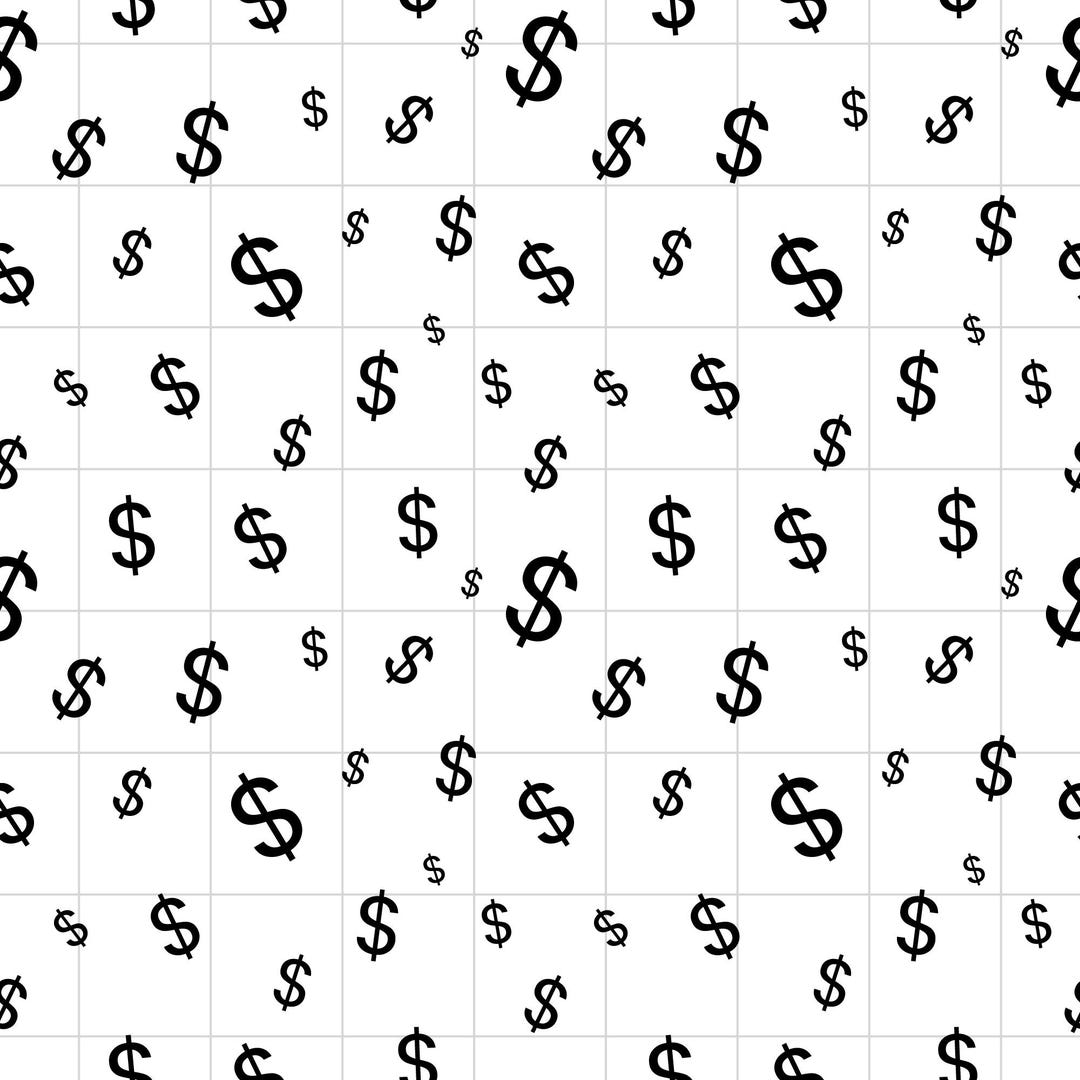 Dollar Sign Seamless Pattern SVG, Money Background Vector , Business or ...