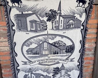 Geweven herdenkingssteen voor First United Methodist Church in Marion Center, Pennsylvania