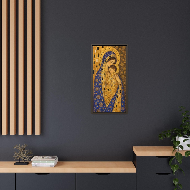 Madonna and Child Icon Matte Canvas Framed | Religious Wall Art, 16"x32" image 8
