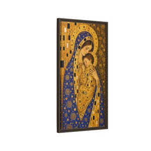 Madonna and Child Icon Matte Canvas Framed | Religious Wall Art, 16"x32" image 6