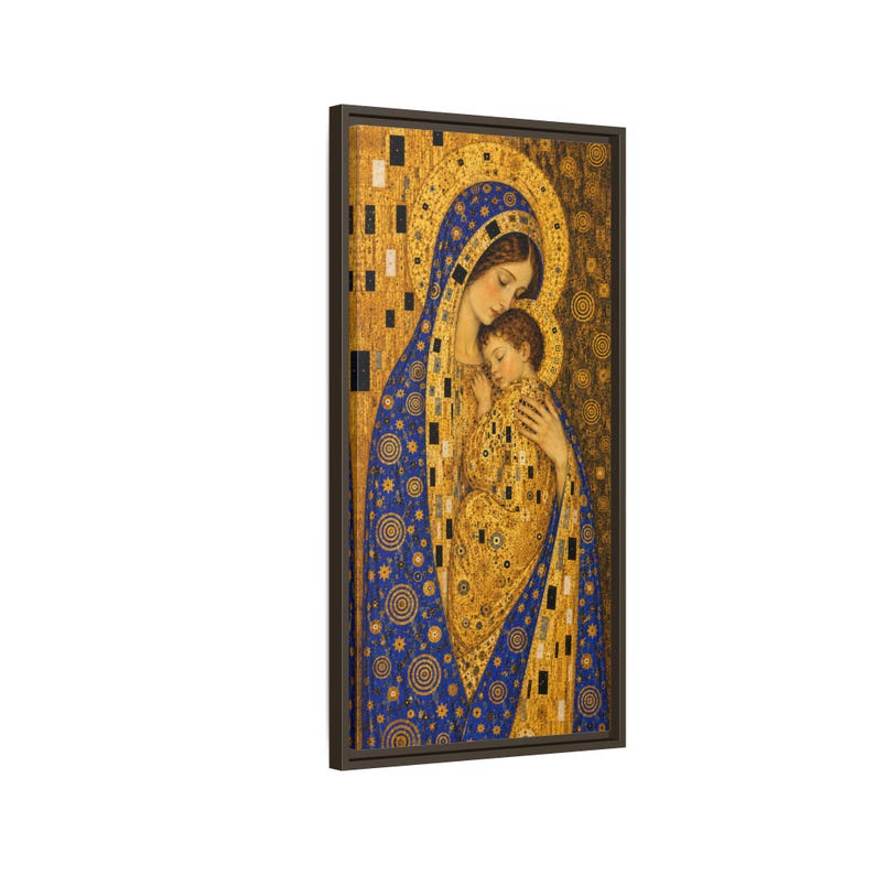 Madonna and Child Icon Matte Canvas Framed | Religious Wall Art, 16"x32" image 6