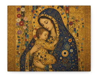 Madonna and Child Print Painting Canvas 10"x8"