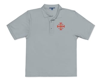 Jerusalem Kreuz Stickpolo