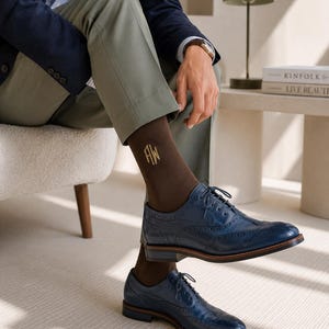 custom embroidered dress socks Amazon.com: Noni Personalized Groomsmen Socks, Embroidered Custom Dress Socks, Monogrammed Proposal Gifts for Men, Perfect : Clothing, Shoes & Jewelry