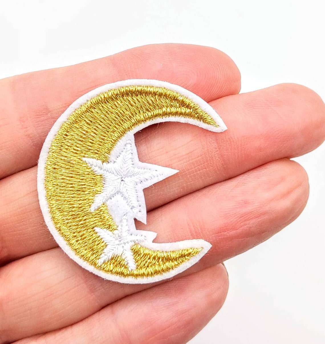 Beautiful Gold Iron on Moon Patches Etsy UK
