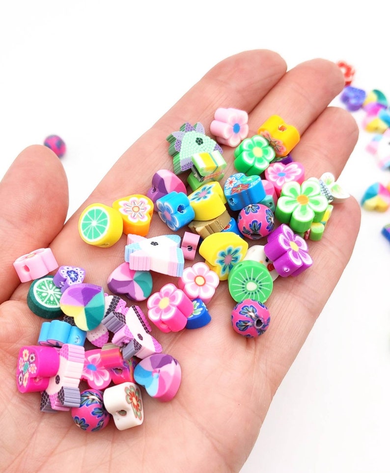 NEW DESIGNS ADDED Mixed Set of Polymer Clay Beads 20 or 100 Etsy UK