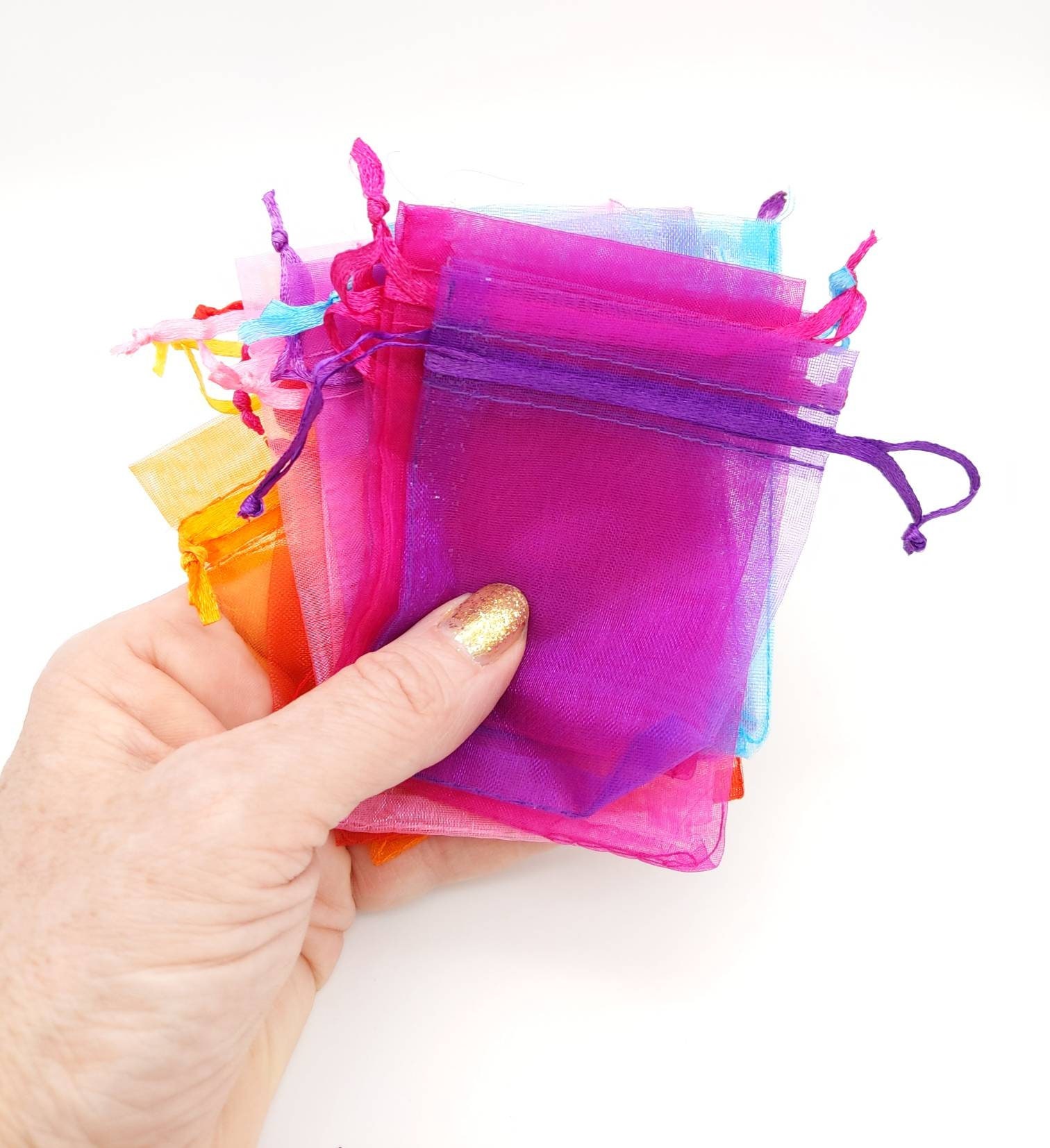 10 x small organza bags 23 colours to choose from 7cm x 9cm Etsy