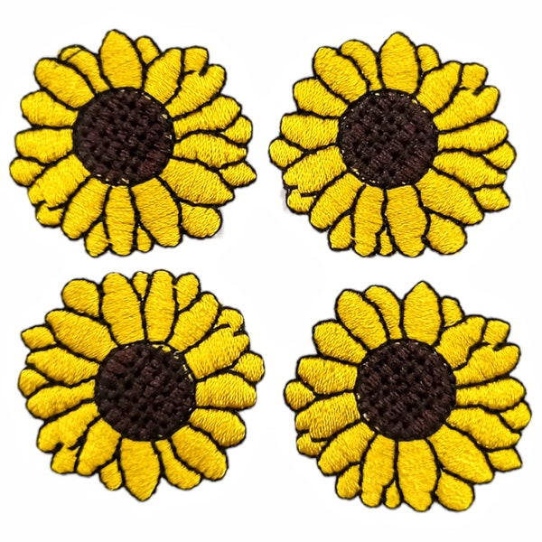 Set of 4 sunflower  patches