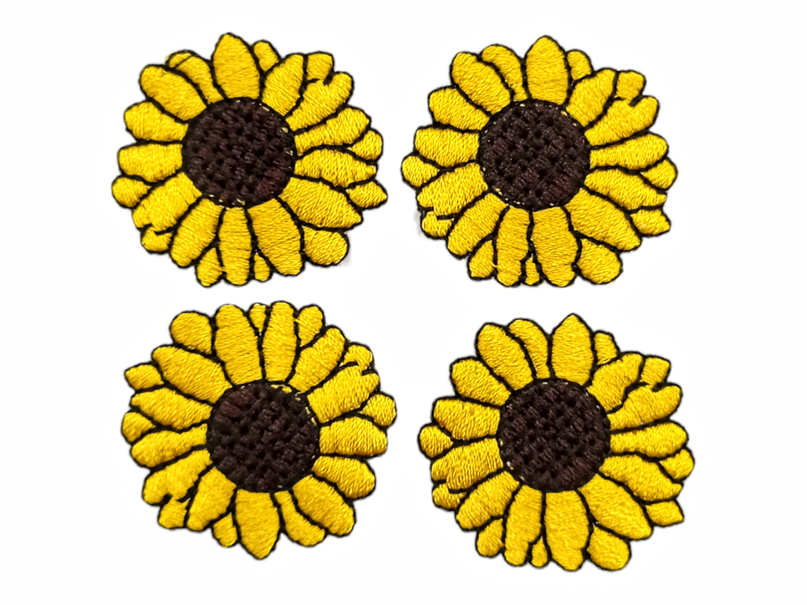 Sunflower Iron-On Patch, Yellow Flower Badge, Flowery Patch, DIY  Embroidery, Embroidered Applique, Decorative Patch, Flower Gift