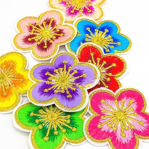 1960s Vintage Yellow Flower Embroidered Applique Vintage Etsy