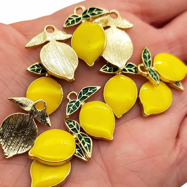 Set of 10 lemon charms or bulk buy 100!