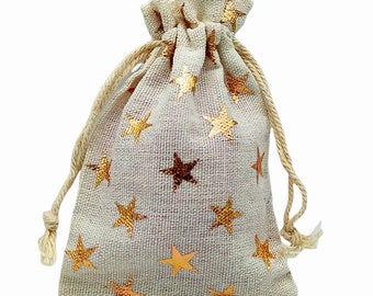 Sets of 5 or 10 eco-friendly fabric gift bags