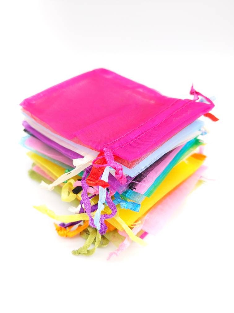 10 x small organza bags 23 colours to choose from 7cm x 9cm Etsy