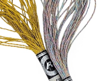 Hilo de bordar: Cinta con purpurina, colores metalizados, hilo para trenzar (0,8 mm)