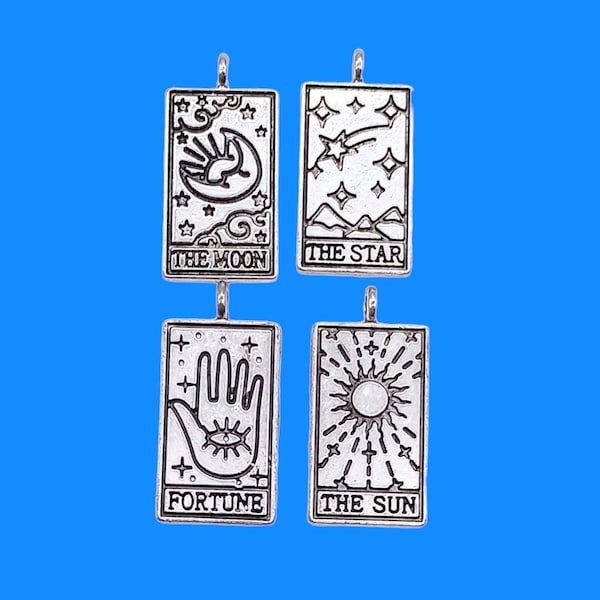 Sets of 5 or 10 Tarot card style  charms.