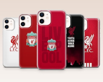 Etui na telefon Liverpool z motywem piłki nożnej do iPhone'a 17, 16, 15, 14, 13, 12, Samsunga S25, S24, S23, S22, A16, A26, Pixela 10, 9A