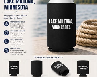Minnesota Lake Can Coozie