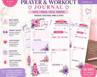 30-Day Prayer and Workout Journal for Women (Digital Download)