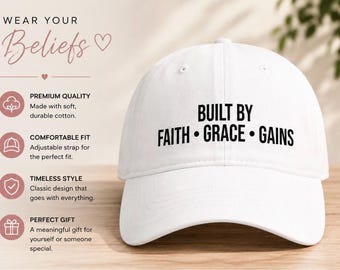 Baseball Cap - Built By Faith, Grace & Gains