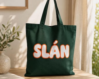 Bolso de mano en idioma irlandés – SLÁN Claddagh Design, Gaeilge Gift