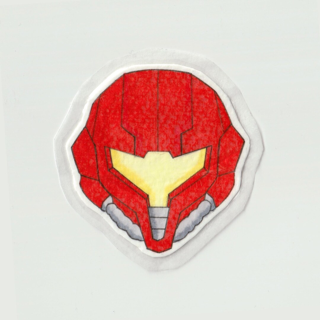 Super Metroid Samus Helmet Sticker | Nintendo Fan Art Decal | Hand ...