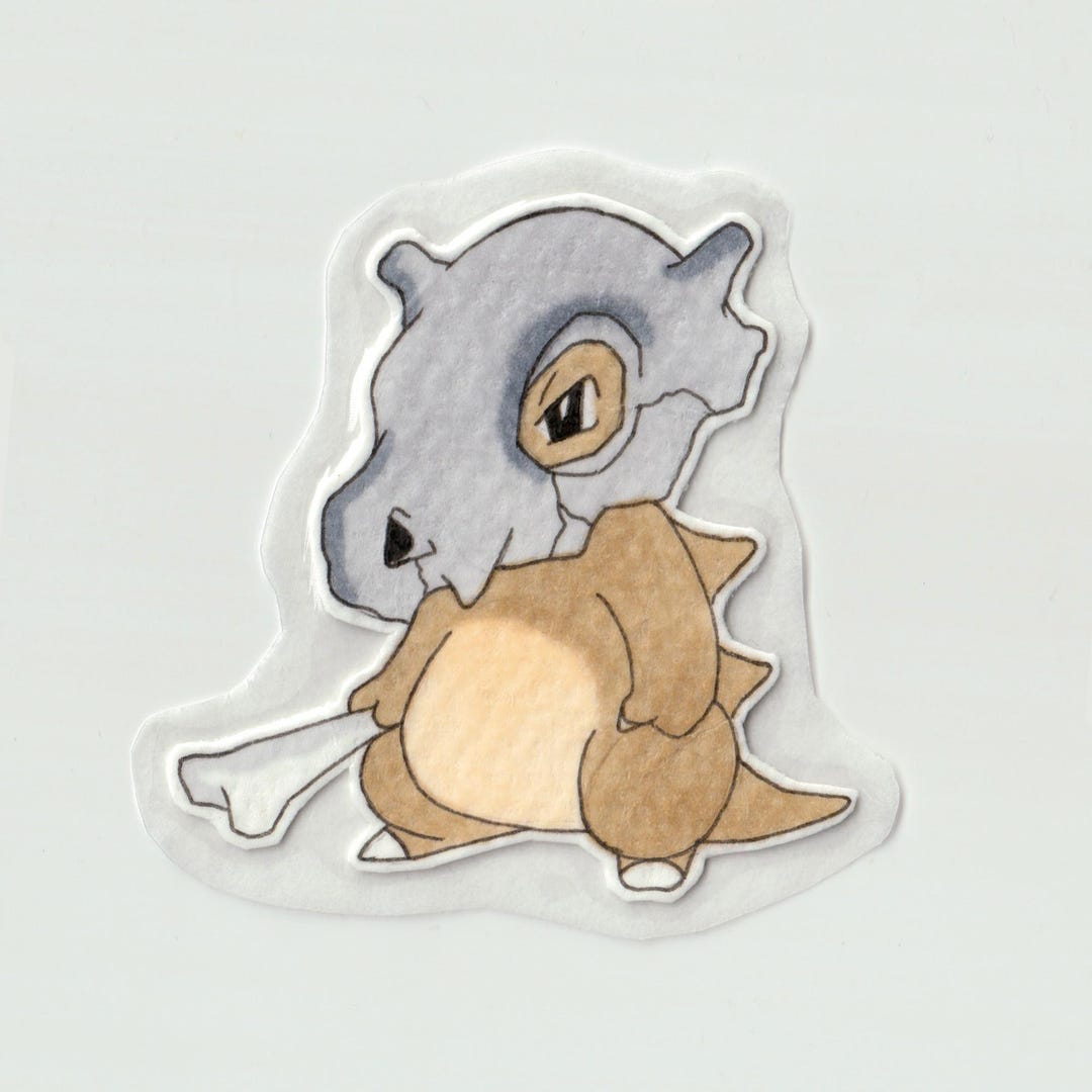Pokemon Cubone Sticker | Hand-drawn Traditional Art | Ground Type Gamer ...