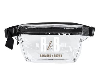 Marsupio trasparente per il concerto del tour R&B / Marsupio trasparente con logo di Usher Raymond e Chris Brown / Borsa da cintura trasparente per il luogo del concerto