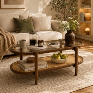 Vintage Small Oval Coffee Table - Etsy